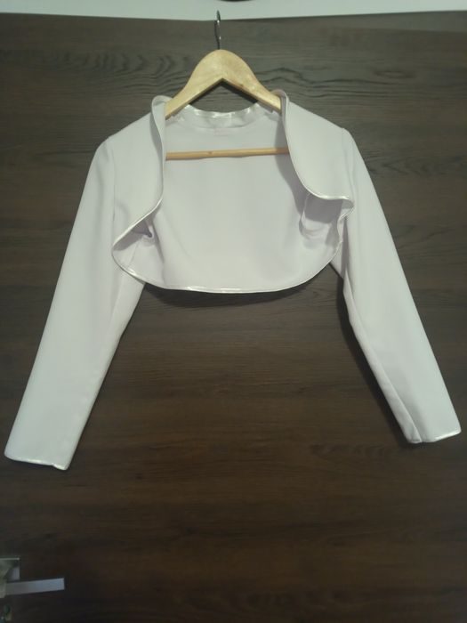 Alba i bolerko dla wysokiej dziewczynki sukienka komunijna