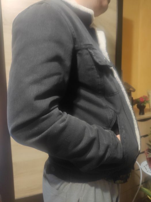 Куртка джинсова утеплена sinsay, чоловіча зимова куртка