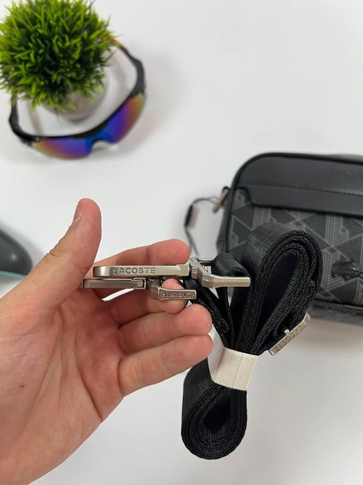 ‼️В НАЯВНОСТІ‼️ Чоловічий месенджер Lacoste monogram сумка лакоста