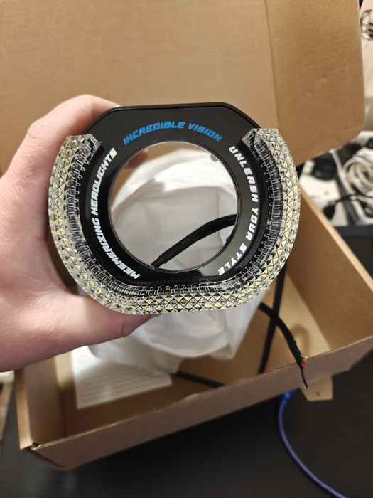 Маска LM503 5D LED W для лінз авто 2.5 дюйма Black 1шт