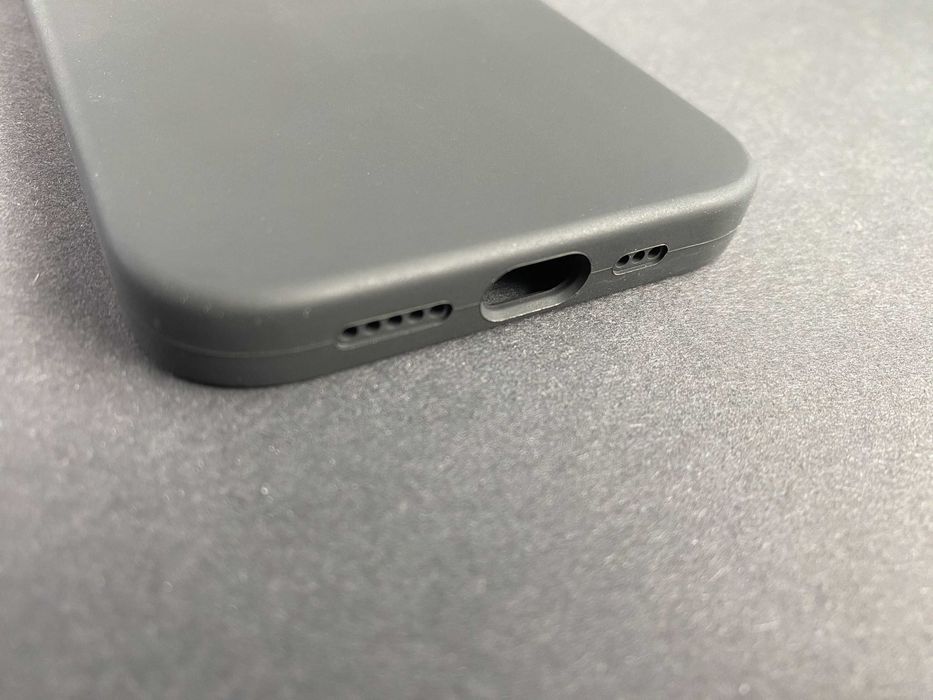 Etui do Apple iPhone 14 Silicone Case (сzarne) + szkło hartowane 9H 9D