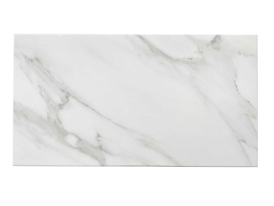 Stół Glamour T945 180x100cm, podstawa złota, blat biały efekt marmuru