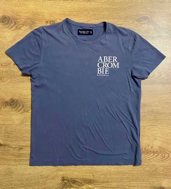 Koszulka męska Abercrombie & Fitch - rozmiar M, bawełna, szara