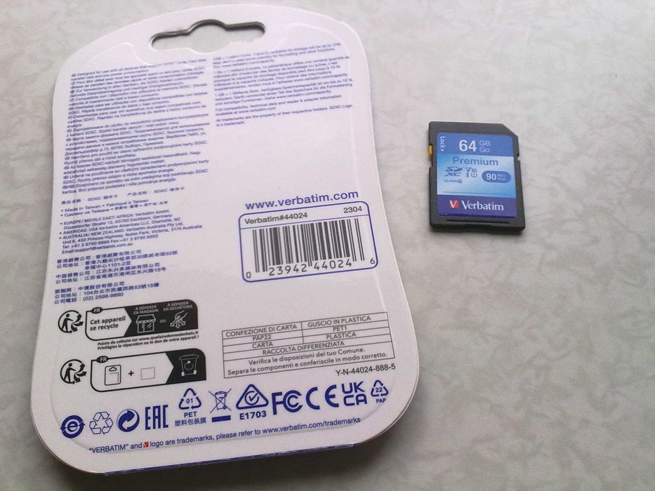 Karta pamięci SDXC Verbatim Pro U3 64GB (90/45 MB/s) Class 10