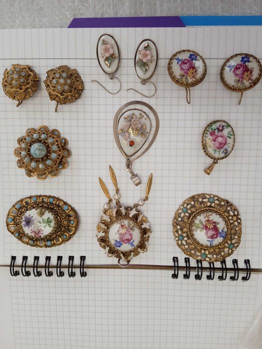 Броши,серьги подвесы