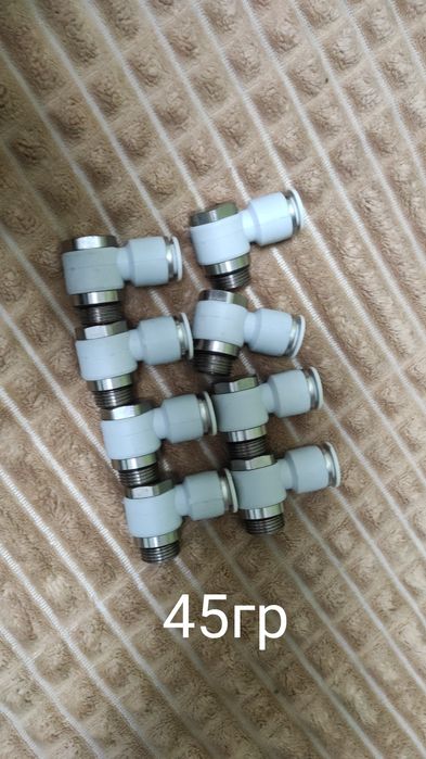 дроссель пневматический трубка 10 фитинг, быстросёмное соединение.