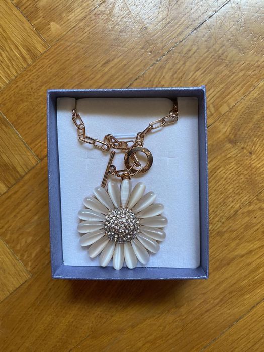 Подвеска с позолотой, Swarovski и кошачий глаз