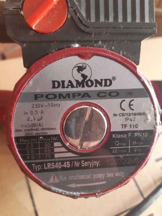 Pompa obiegowa do pieca  CO. DIAMOND LRS40-4S