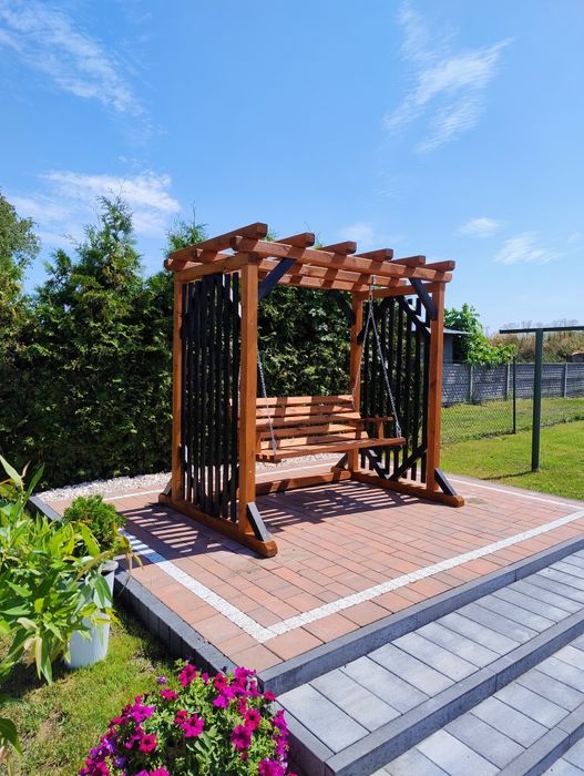 Huśtawka ogrodowa, Pergola,  bujawka, ławka
