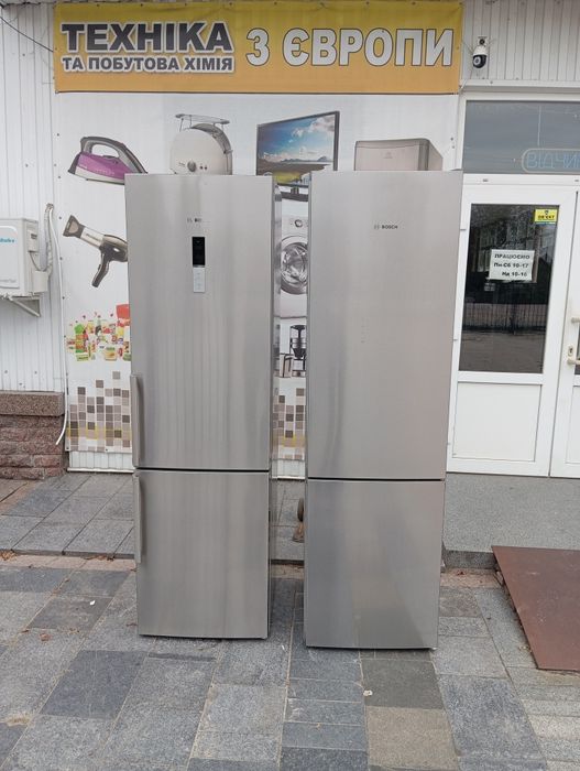 Холодильник Bosch No-Frost нержавейка 200см INVERTER A+++ из Германии
