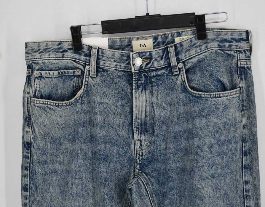 Jeansy marmurki C&A Flare W38 L34