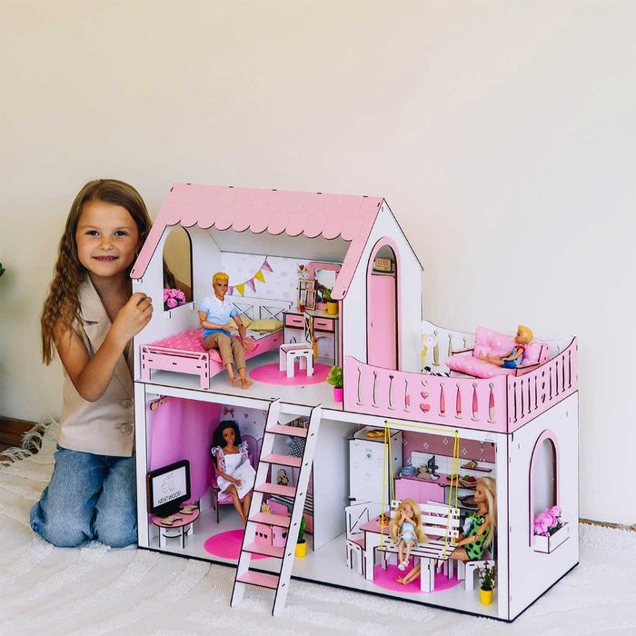 Ляльковий будиночок Барбі Лол подарунок меблі Вітальня кукольный дом