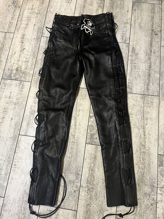 Nowe spodnie skórzane motocyklowe damskie xs