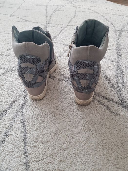 Buty Roberto roz 39 skóra naturalna -zamsz