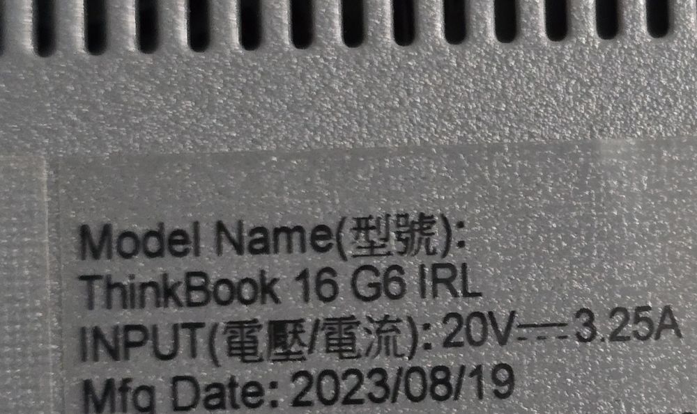 Vendo Lenovo ThinkBook 16 G6