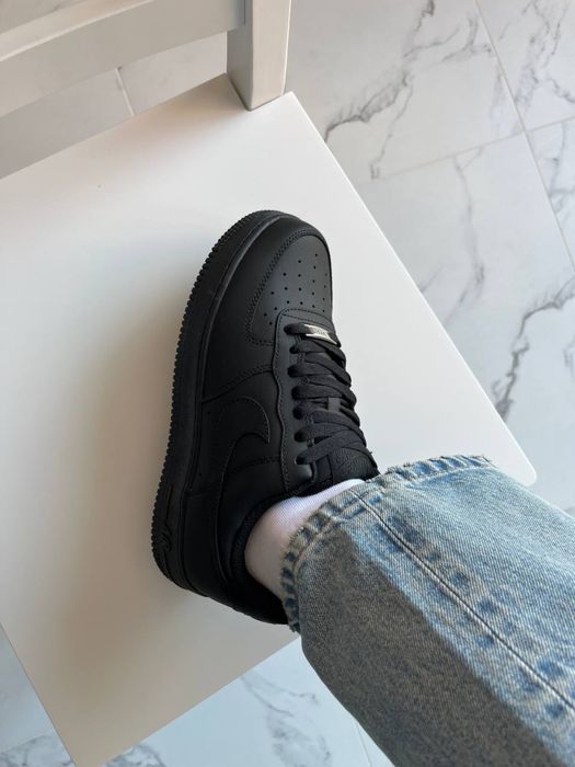 Кросівки Nike Air Force 1 Black | Чорні форси найк