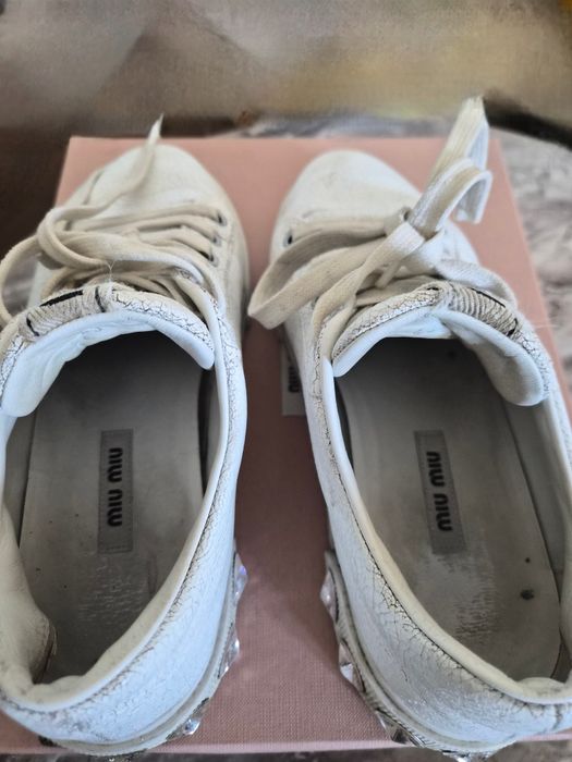 Tenis brancos Miu Miu