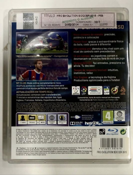 PES 2015 PlayStation 3