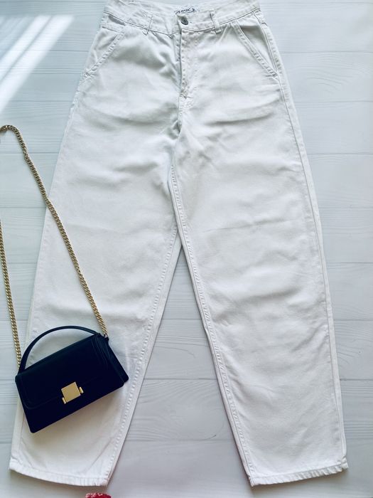 Білі джинси its basic білі baggy skater скейтер 36 S широкі беггі