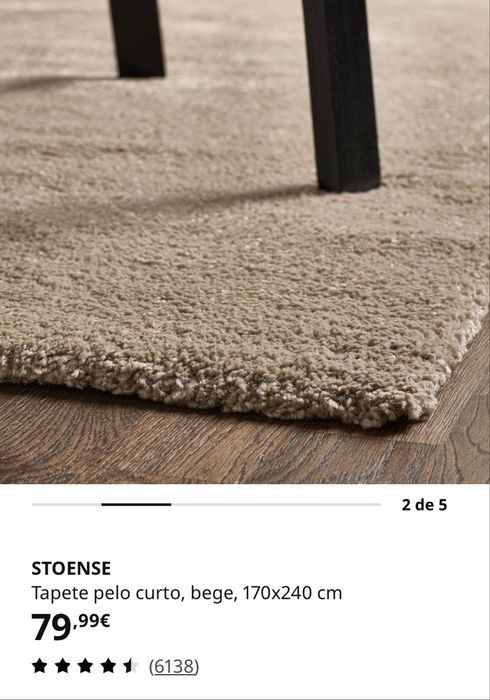 Dois Tepetes  170X240 ikea valor do conjunto
