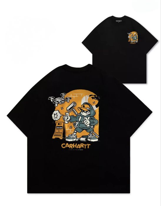 Футболки Carhartt Logo унисекс кархарт тишка чирная Новинки