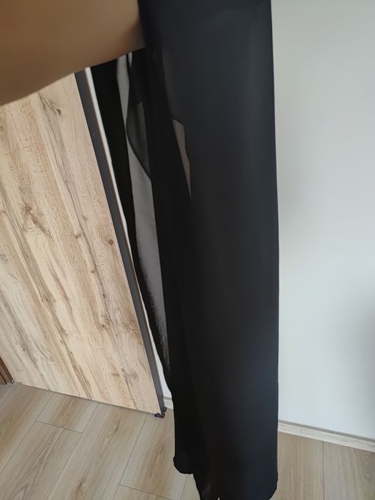Szal chusta czarny apaszka 51x220 cm