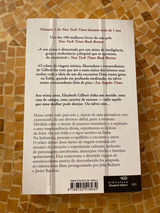 Livro de bolso ‘comer, orar, amar’