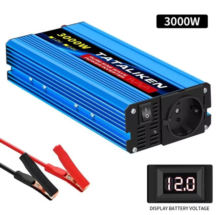 Інвертор 12в, 24в TATALIKEN 1600W; 3000W чистий синус