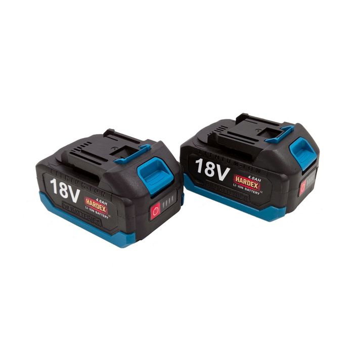 HARDEX Szlifierka kątowa bezszczotkowa 125 mm 2 x aku 4.0 Ah