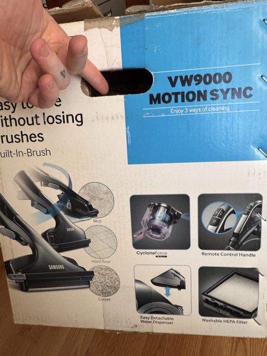 Пылесос Samsung VW9000 Motion Sync + коробка