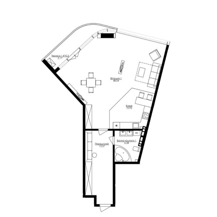 2-rooms apartment apartment by the address (area 85 m²) - Atlanta.ua - photo 3