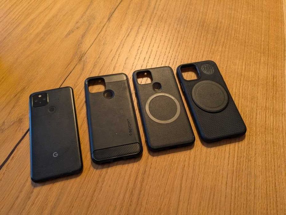 Google Pixel 5: 8/128GB (Android 14) + 3x Etui (Spigen, MagSafe)