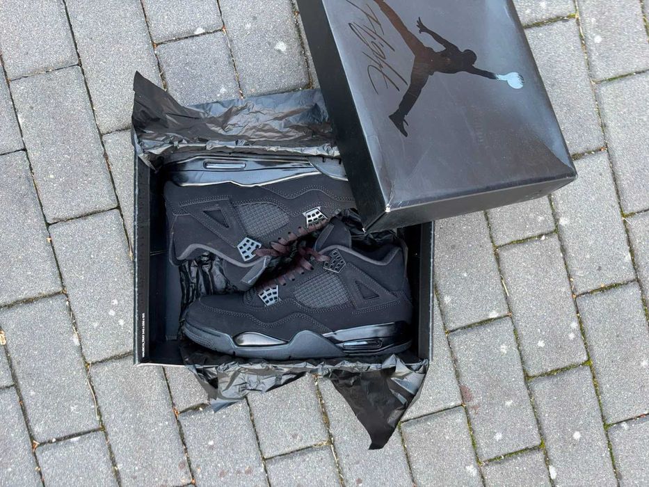 Nike Air Jordan 4 Black Cat – czarne sneakersy