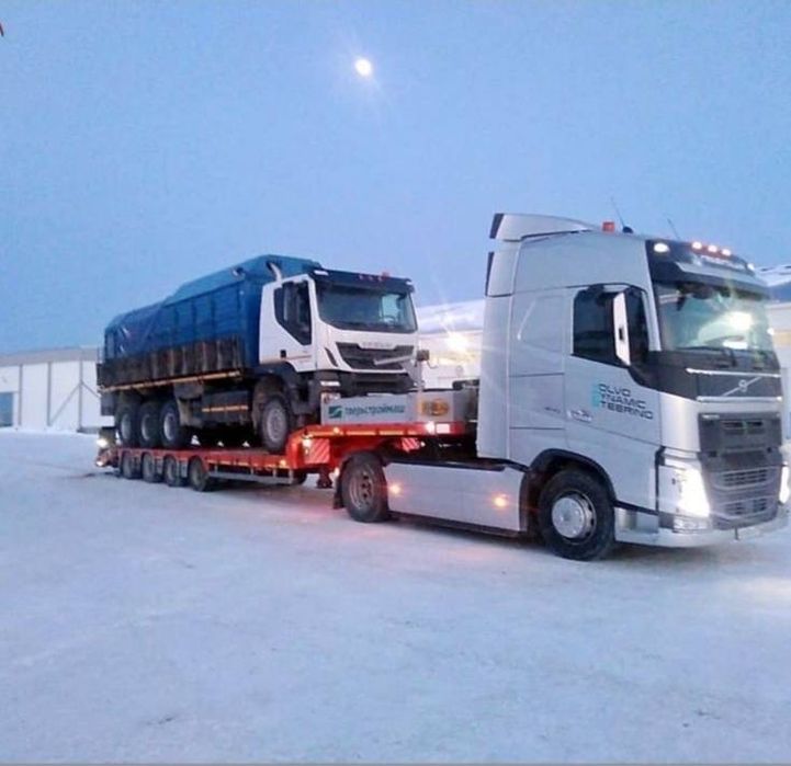 Аренда трала 55 тонн, спецтехника, доставка грузов, грузовой эвакуатор