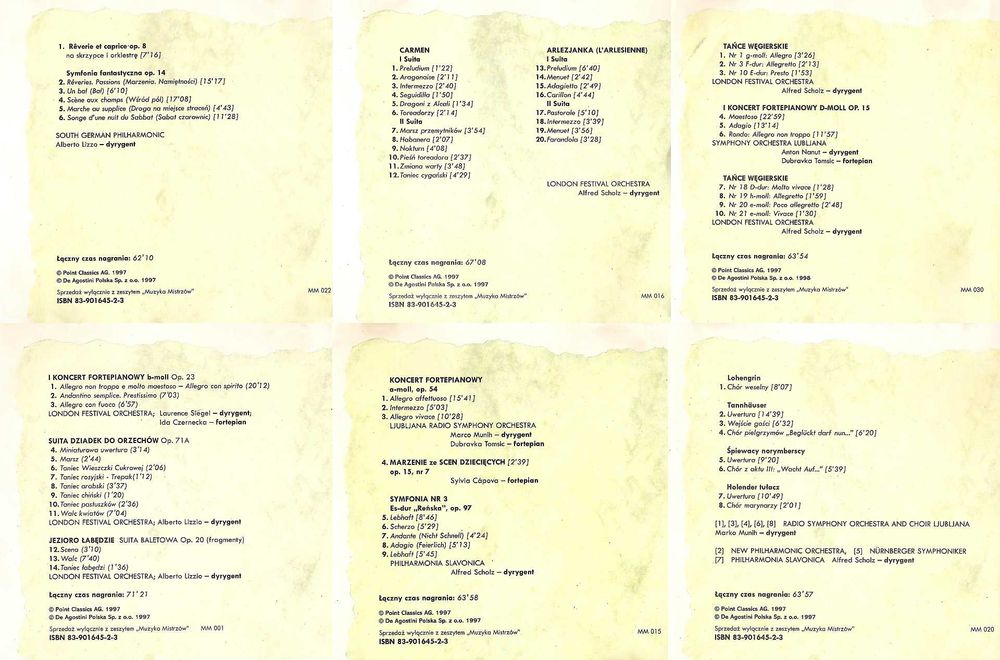 Składanka Muzyka Mistrzów - 6CD