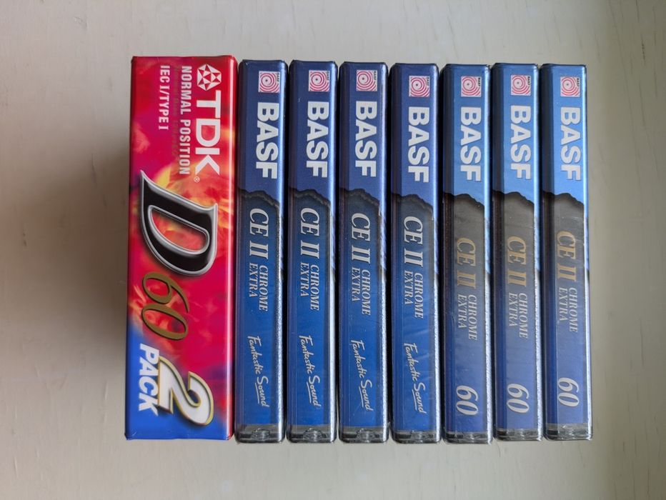 Cassetes k7 seladas. BASF e TDK