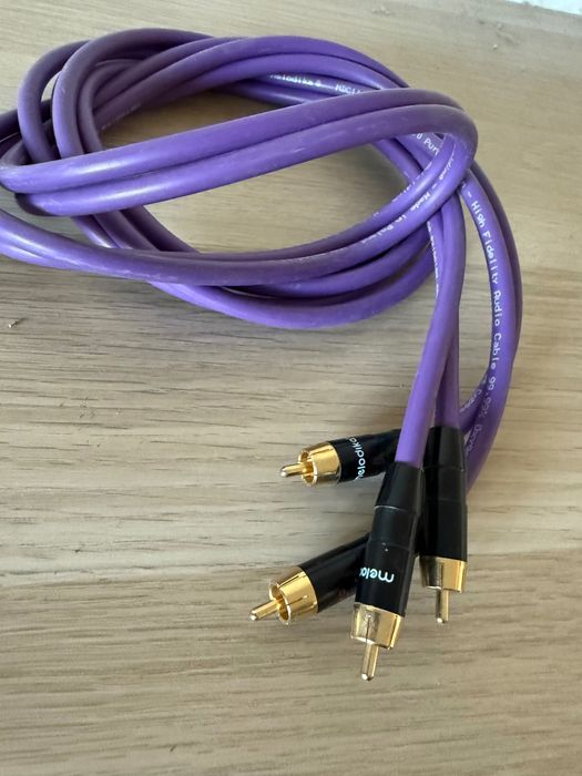 Kabel audio RCA RCA Melodika, interkonekt stereo, złocone wtyki