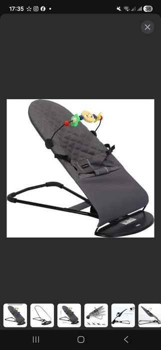 Дитячий шезлонг Kidilo Shaking chair DKL-601 Dark
