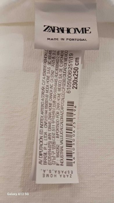 Colcha com folho em linho Zara HOME