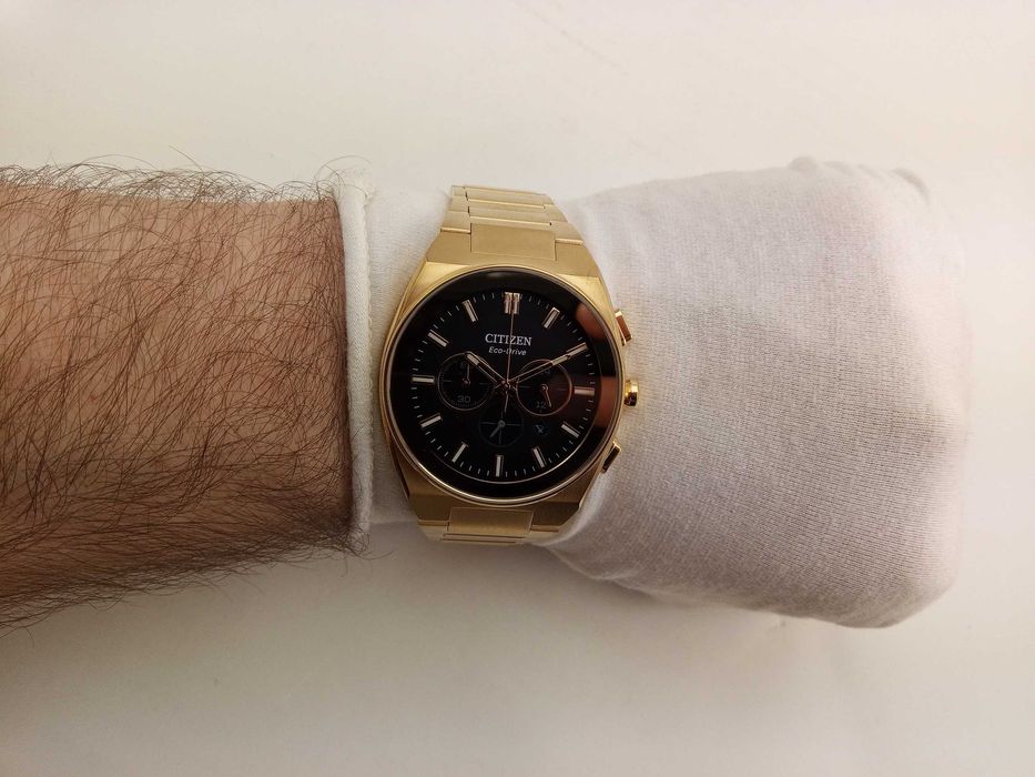 Японские часы Citizen Eco-Drive CA4582-54E - сапфир, солнечная батарея, хронограф