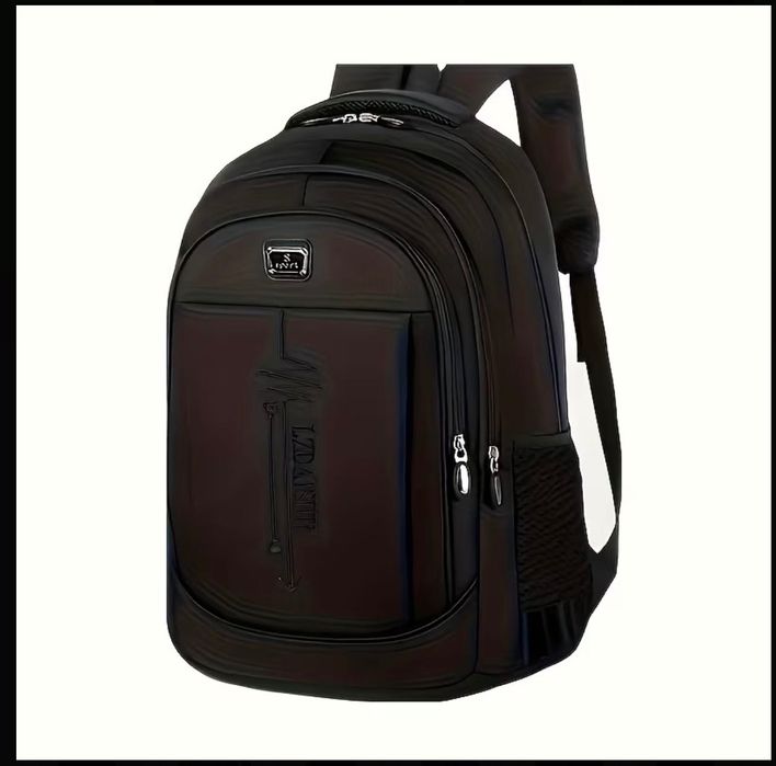 Czarny plecak unisex – duży, pojemny, na co dzień i w podróż