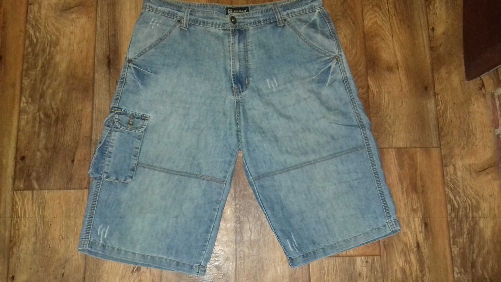 Spodenki krótkie Jeans niebieskie / ob. w pasie 100cm / 100% Bawełna !