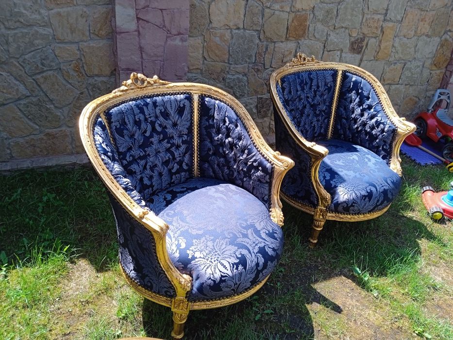 Меблі Бароко 3-1-1 столик мрамур