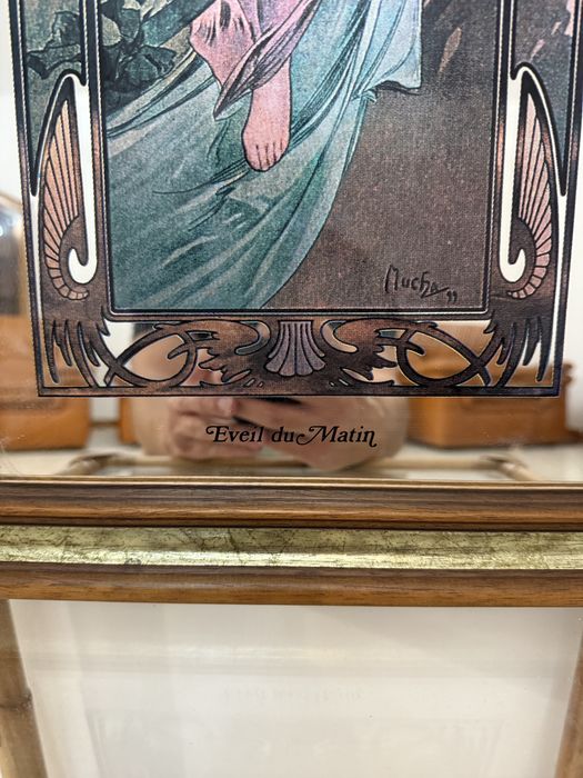 Quadro espelho “Eveil du Matin” - Mucha