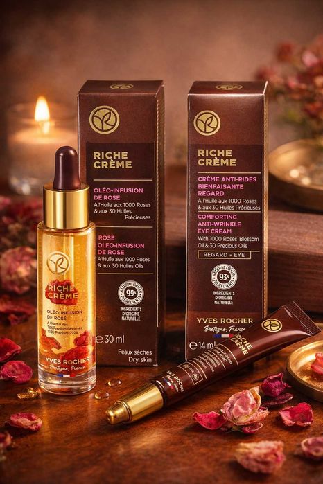 Набір крем під очі та сироватка Riche Crème Yves Rocher Ів Роше