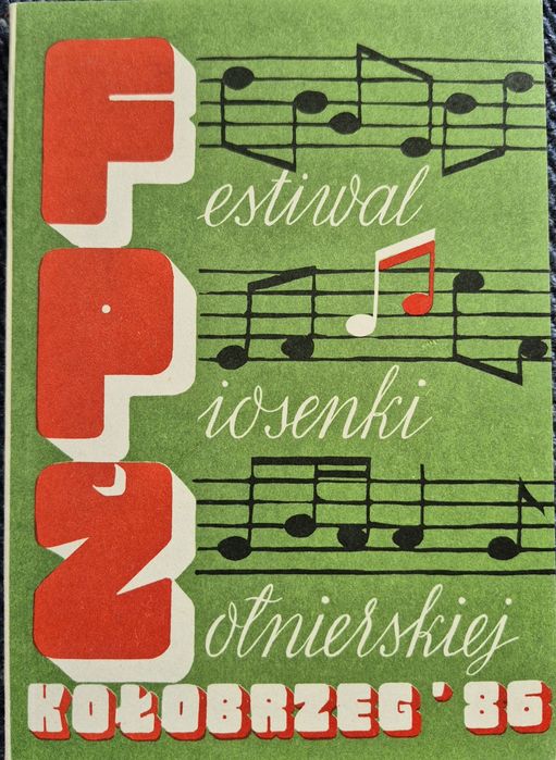 Festiwal Piosenki Żołnierskiej Kołobrzeg 1986 i 1988 r. programy, śpiewnik