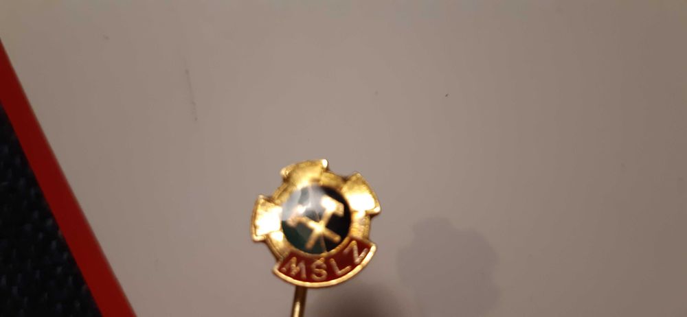 stara przypinka górnicza mślz pamiątka prl