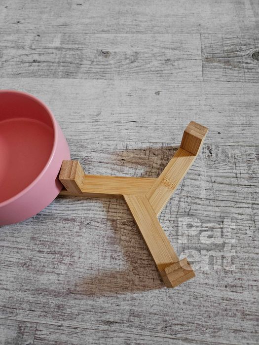 Miski ceramiczne dla psa kota zestaw 2 sztuki x 400 ml różowe