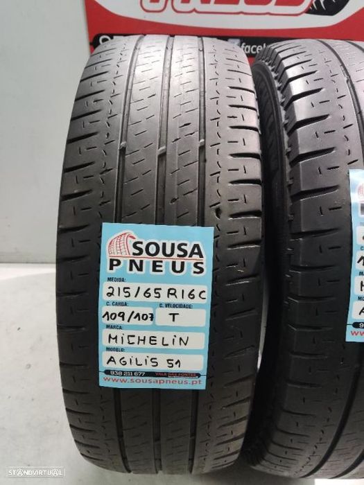 2 pneus semi novos 215-65r16c michelin agilis - oferta dos portes