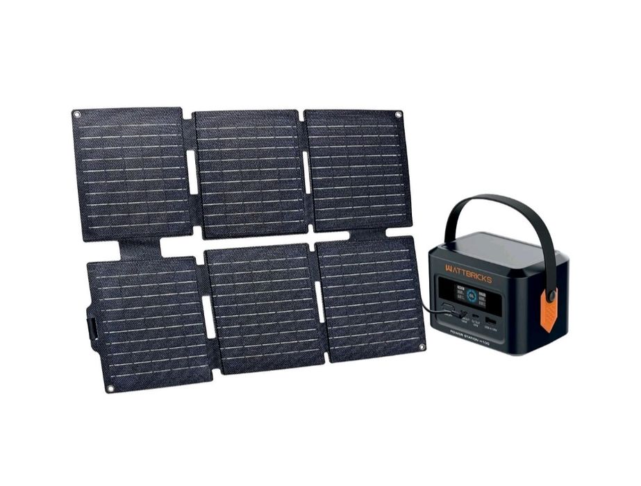 Wattbricks 100W зарядная станция+ 30W солнечная панель